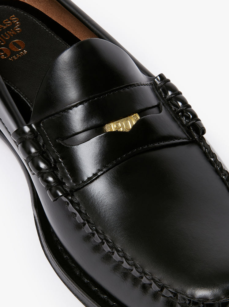 GH BASS Weejuns Anniversary Larson Penny Loafers Black Leather