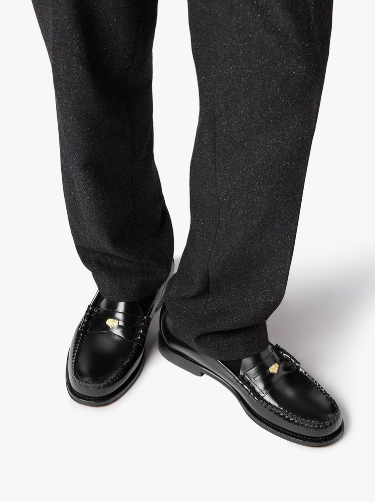 GH BASS Weejuns Anniversary Larson Penny Loafers Black Leather