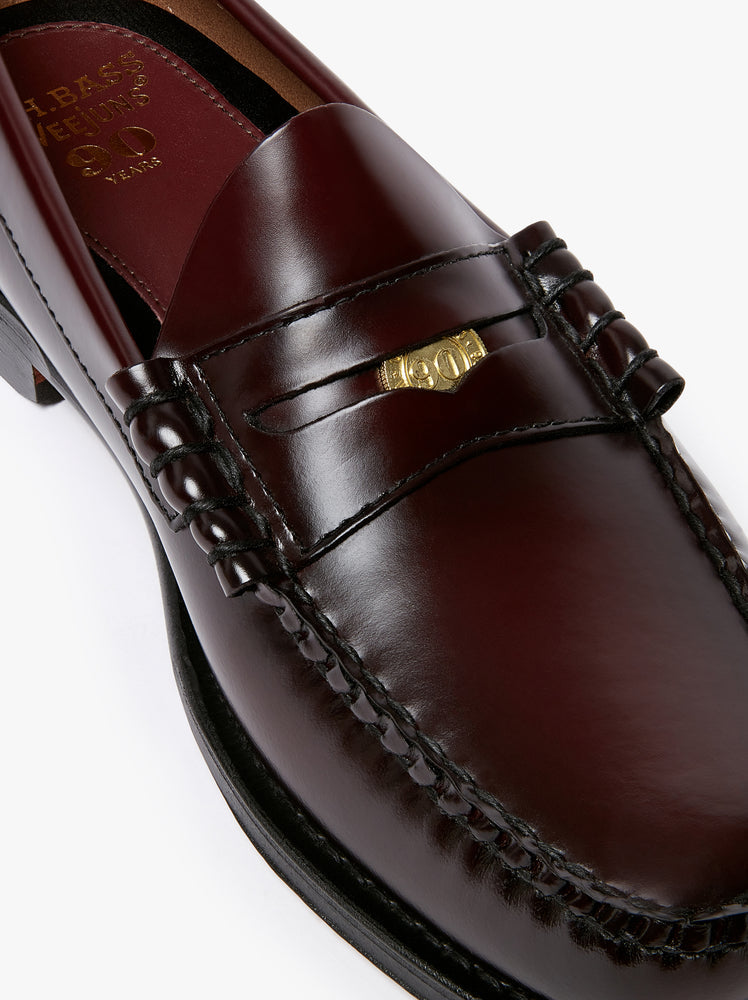 GH BASS Weejuns Anniversary Larson Penny Loafers Wine Leather