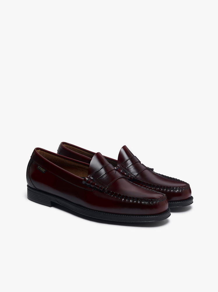 GH BASS Easy Weejuns Larson Flag Penny Loafers Wine Leather