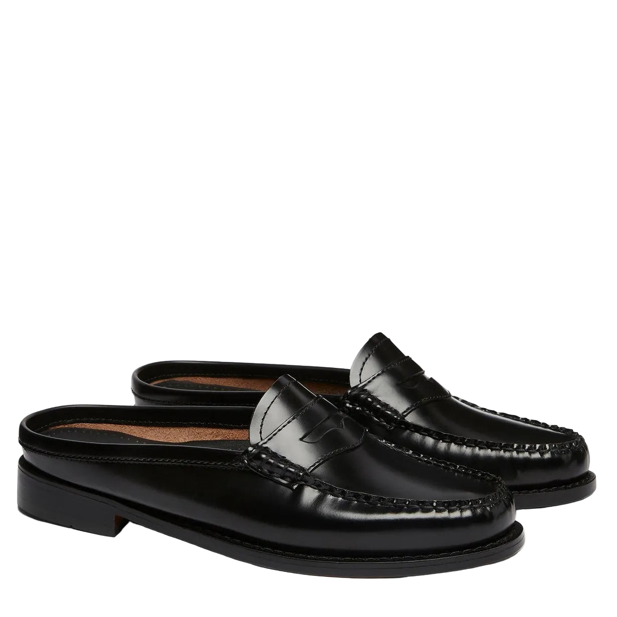 G.H.Bass Weejuns Penny Slides Black Leather