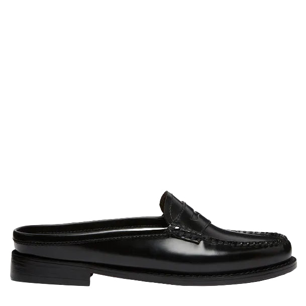 G.H.Bass Weejuns Penny Slides Black Leather