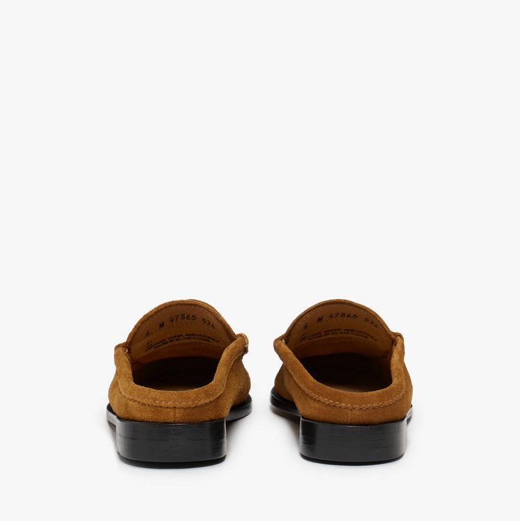G.H.Bass Weejuns Penny Slides Mid Brown Suede