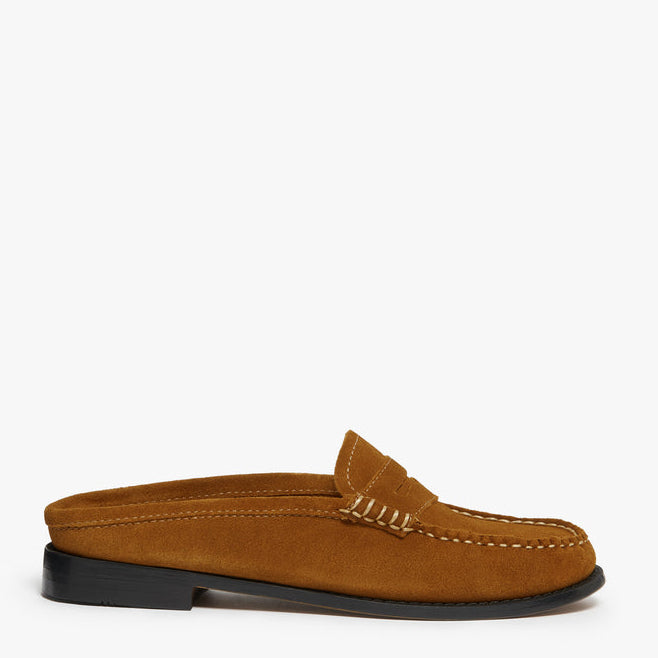 G.H.Bass Weejuns Penny Slides Mid Brown Suede
