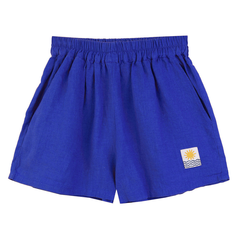 L.F.Markey Basic Linen Shorts Cobalt
