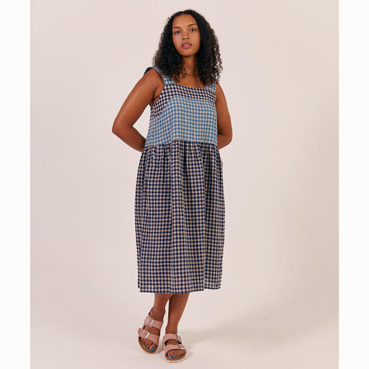 Sideline Beau Dress Mixed Check