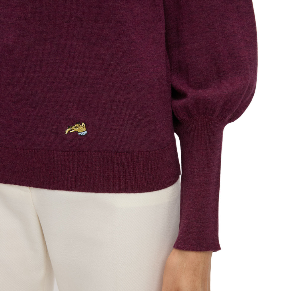 Bella Freud Puff Sleeve Jumper Plum