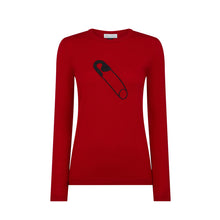 Load image into Gallery viewer, Bella Freud Safety pin Jumper Red
