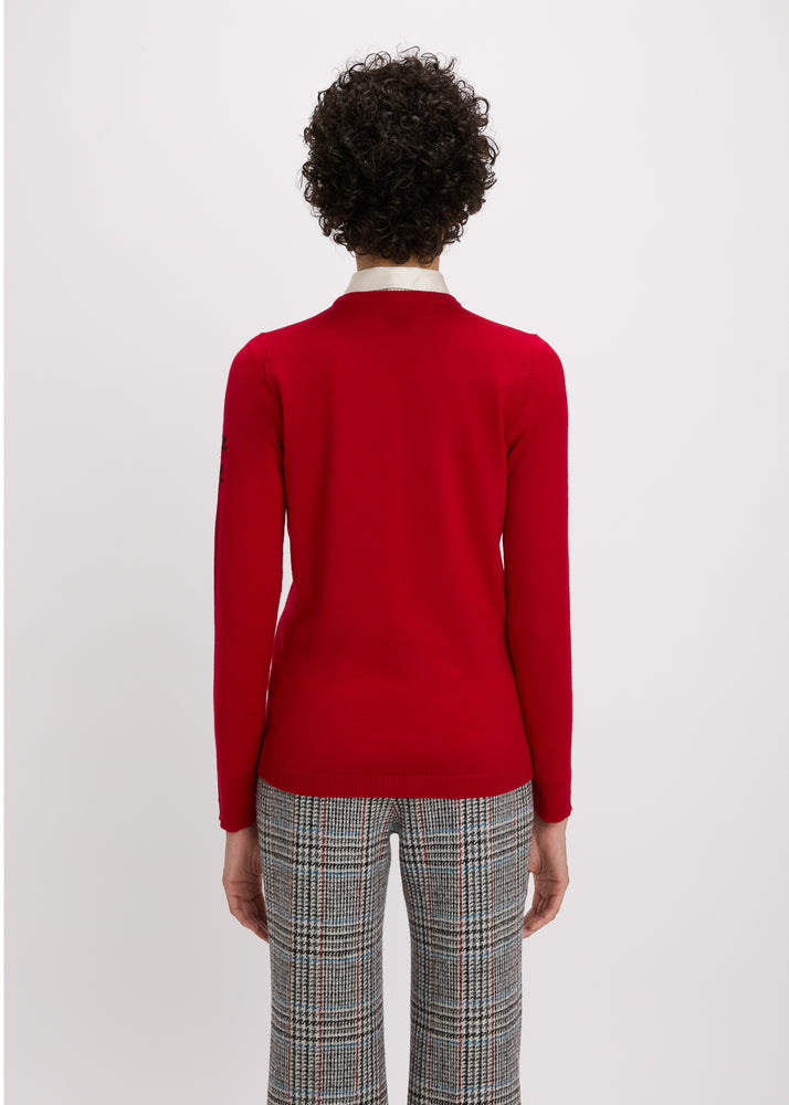 Bella Freud Safety pin Jumper Red
