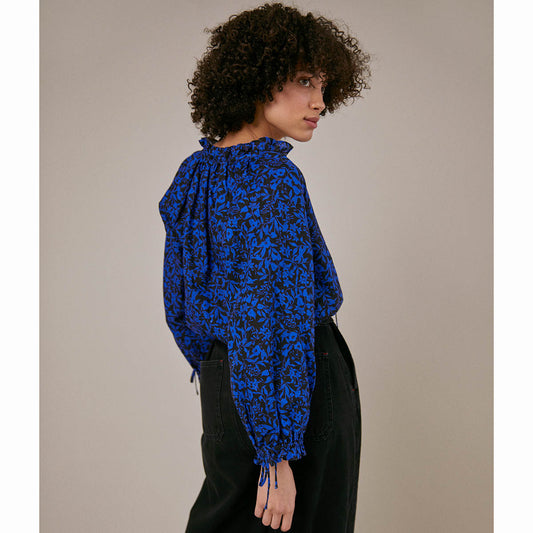 Sideline Betty Top Blue Print
