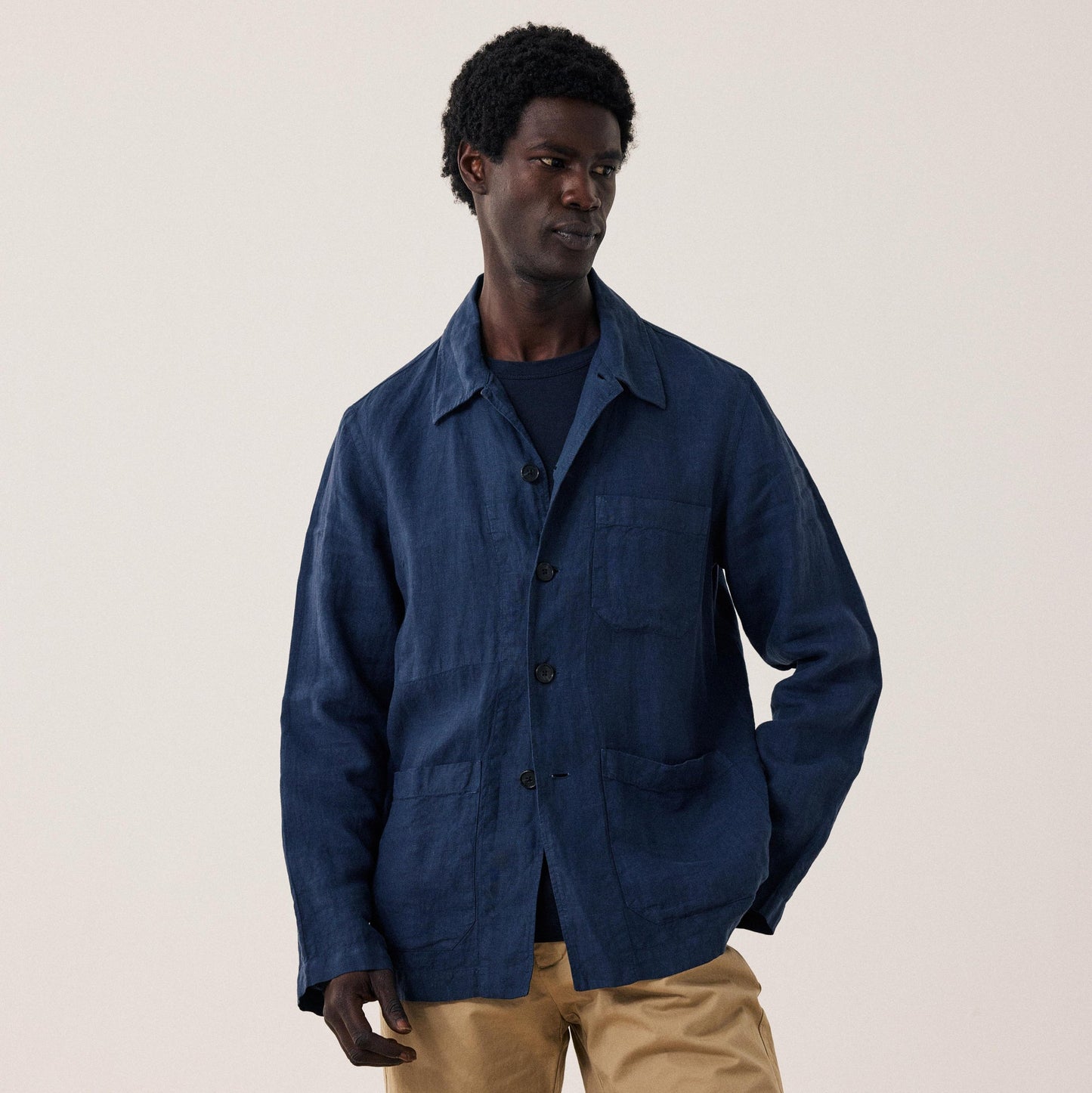 Hartford Perry Pat Woven Jacket Navy Blue