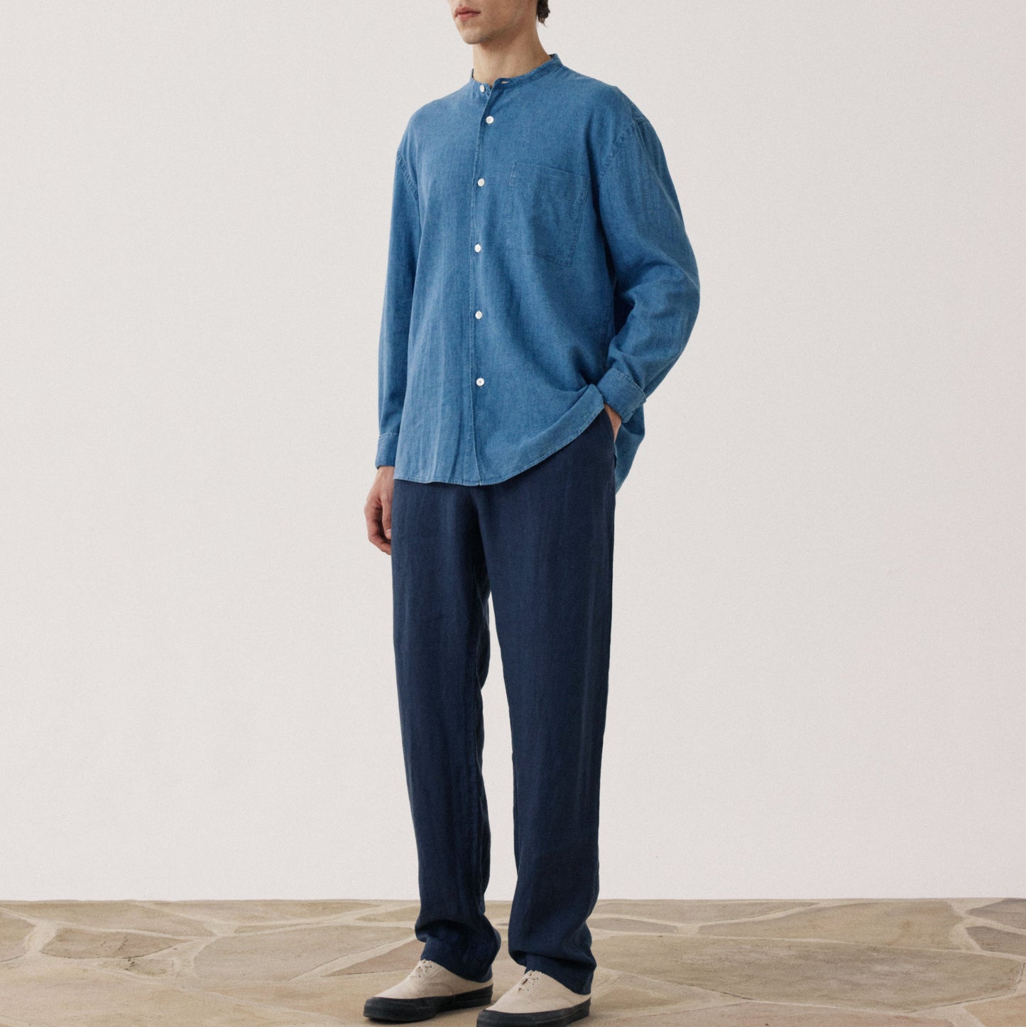 Hartford Woven Joggy Pants Navy Blue