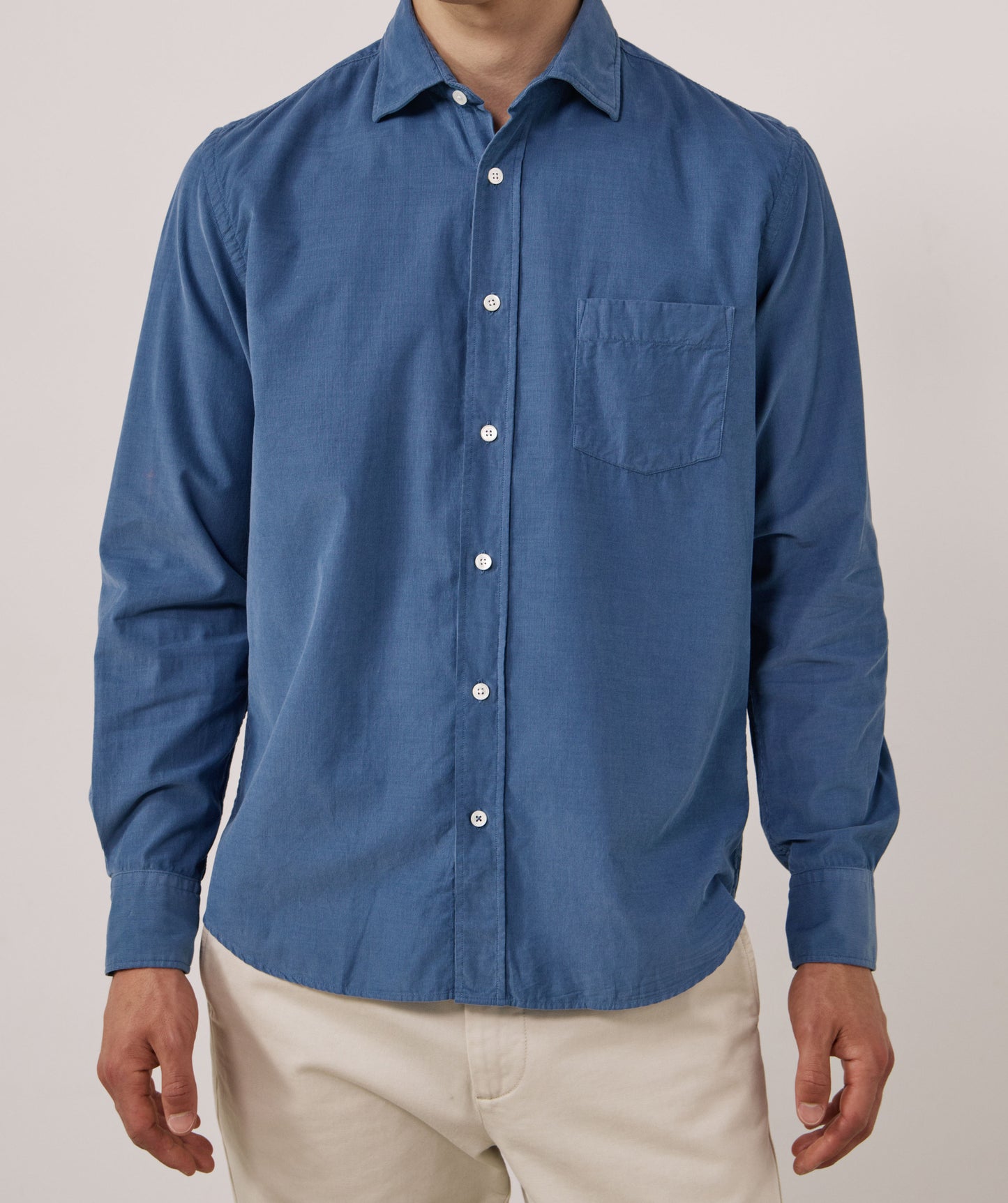 Hartford Woven Paul Pat Shirt Cobalt