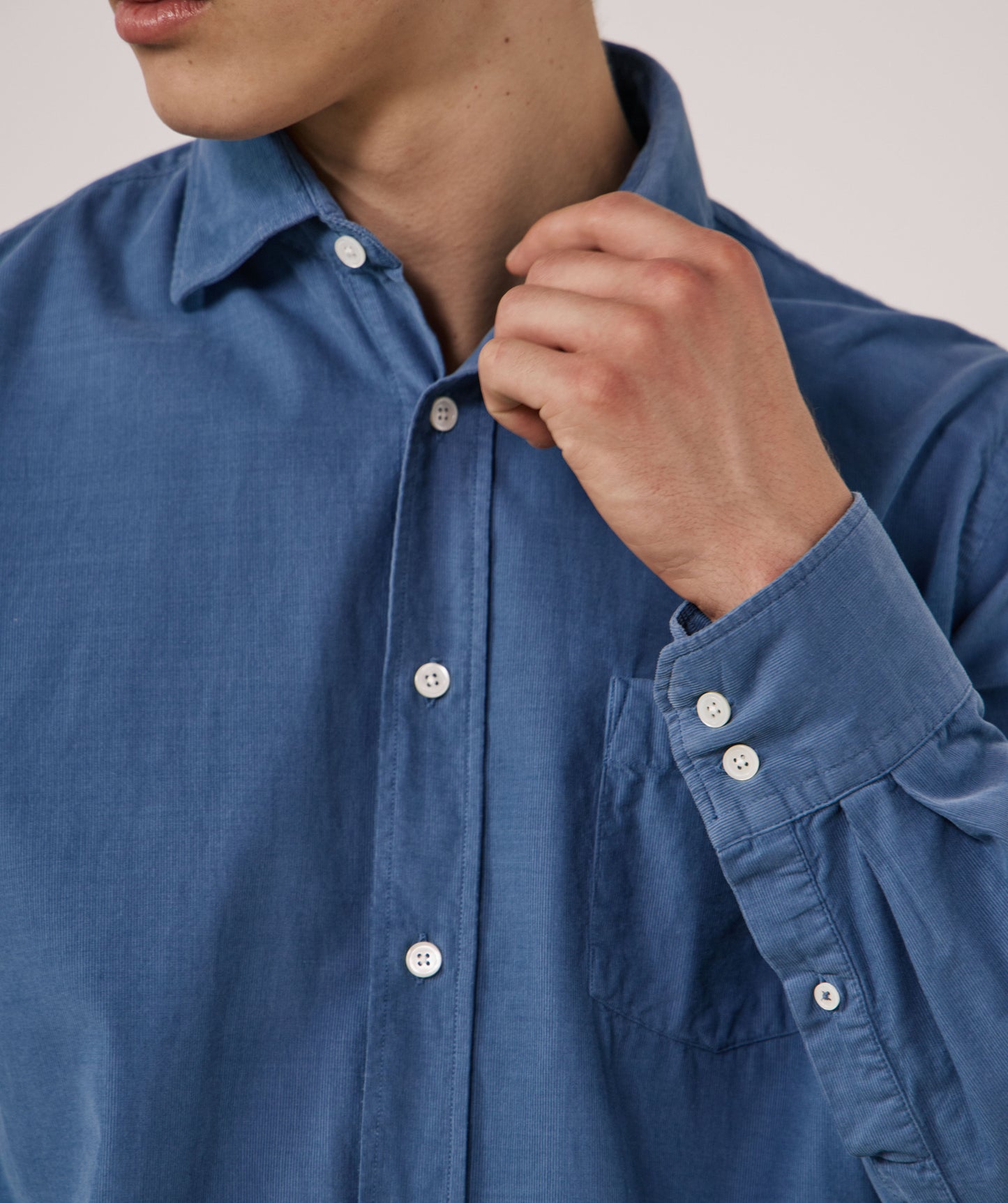 Hartford Woven Paul Pat Shirt Cobalt