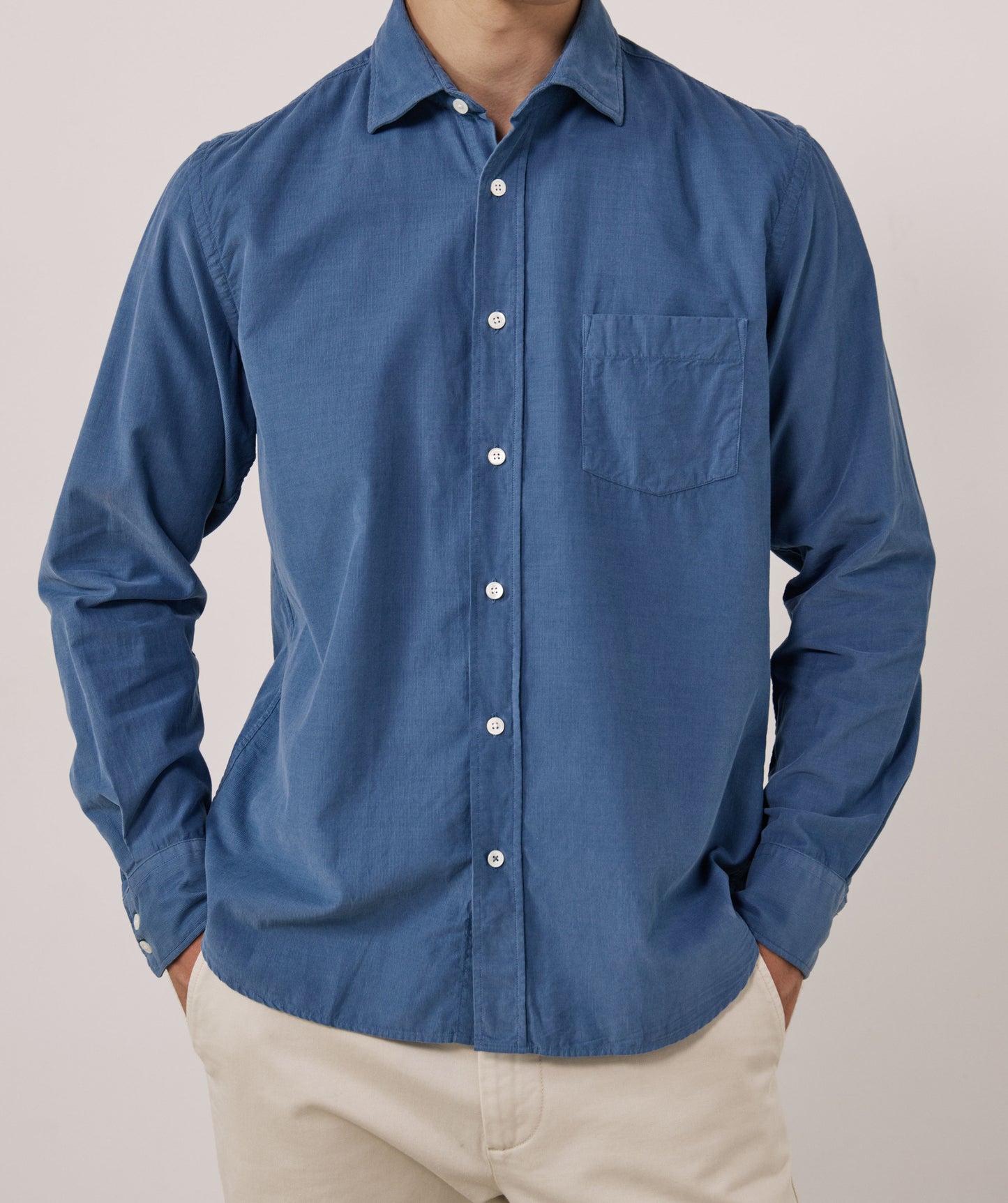 Hartford Woven Paul Pat Shirt Cobalt