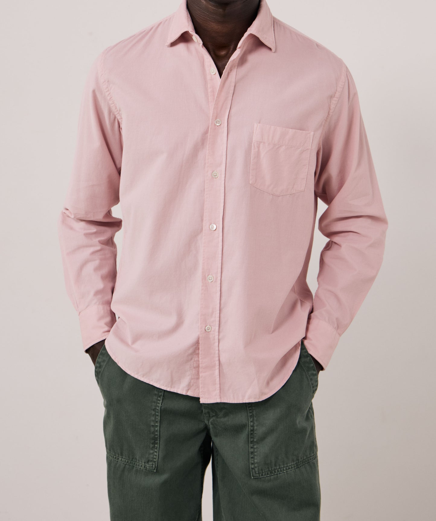 Hartford Woven Paul Pat Shirt Old Pink