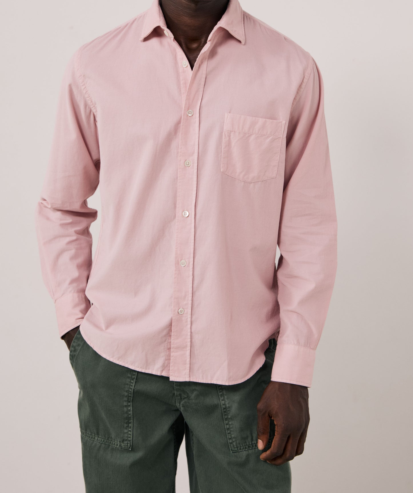 Hartford Woven Paul Pat Shirt Old Pink