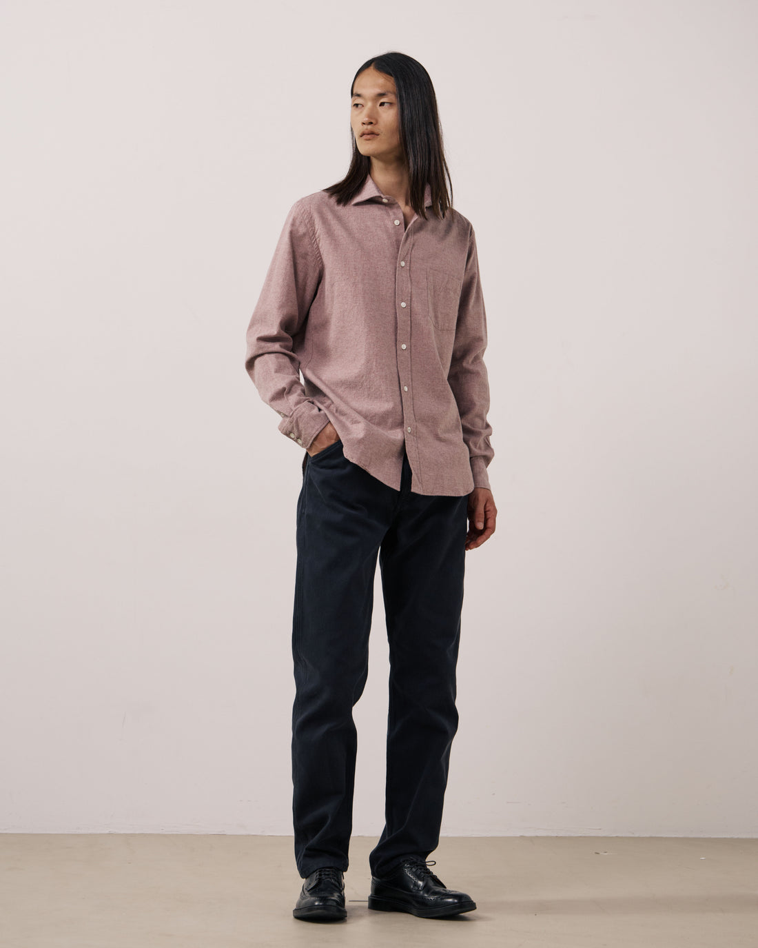 Hartford Paul Woven Shirt Old Pink