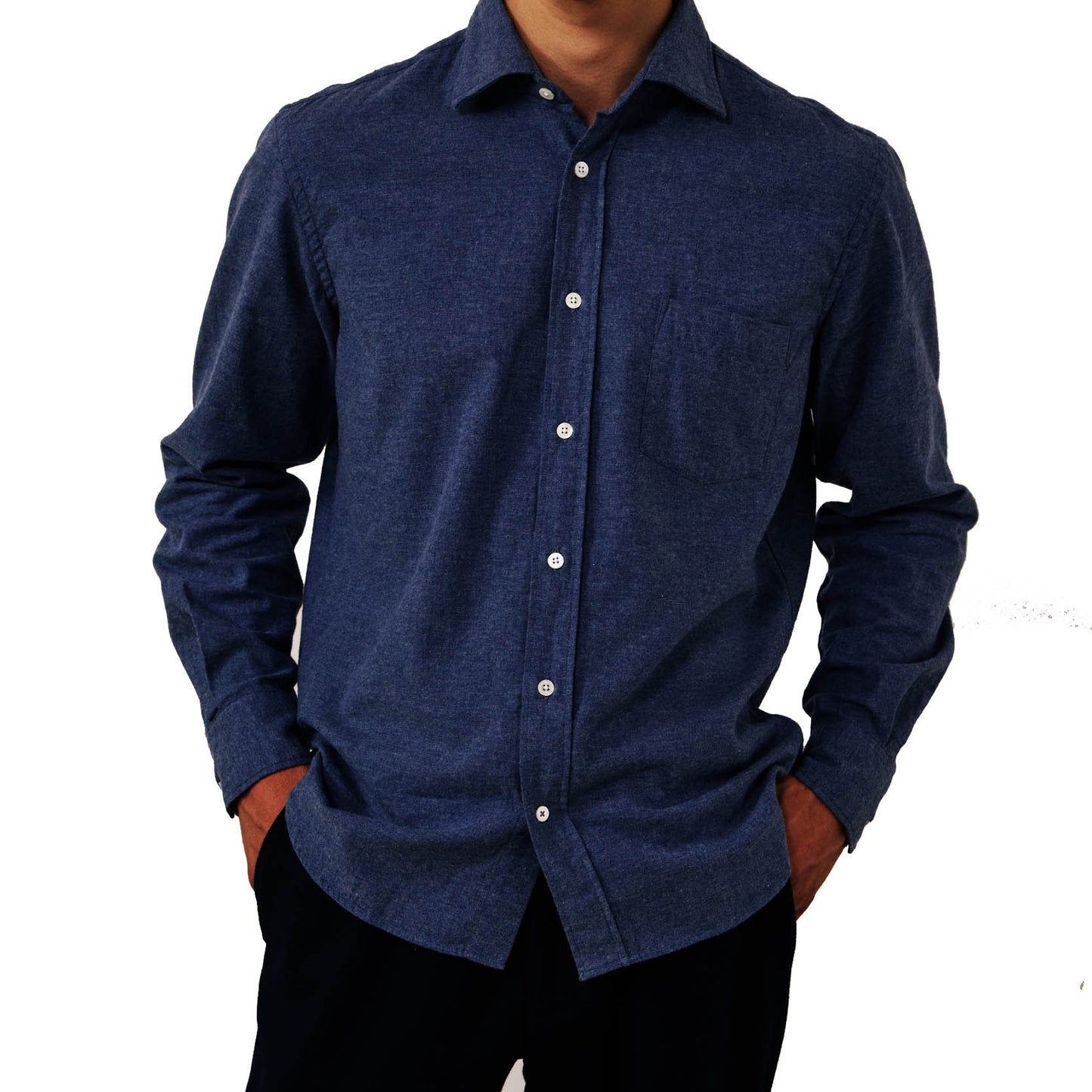 Hartford Paul Woven Shirt Navy