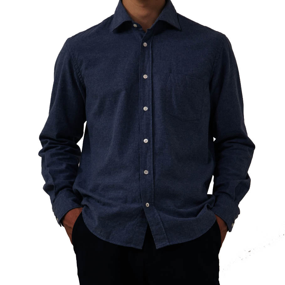 Hartford Paul Woven Shirt Navy