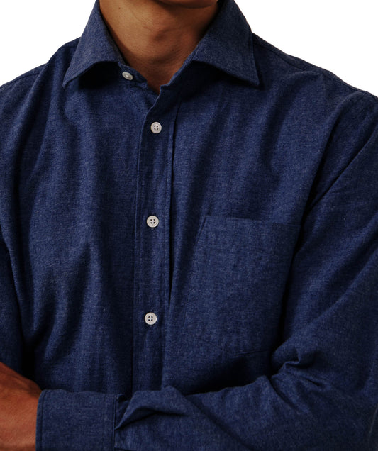 Hartford Paul Woven Shirt Navy