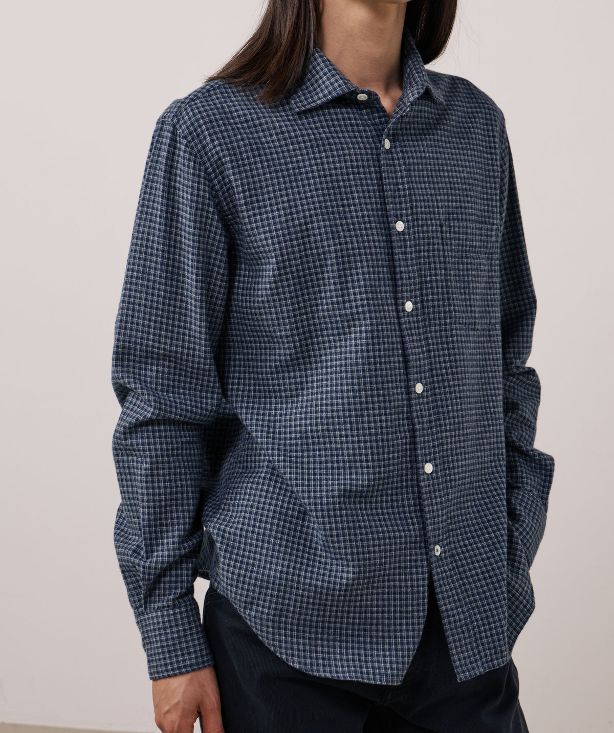 Hartford Paul Woven Check Shirt Navy