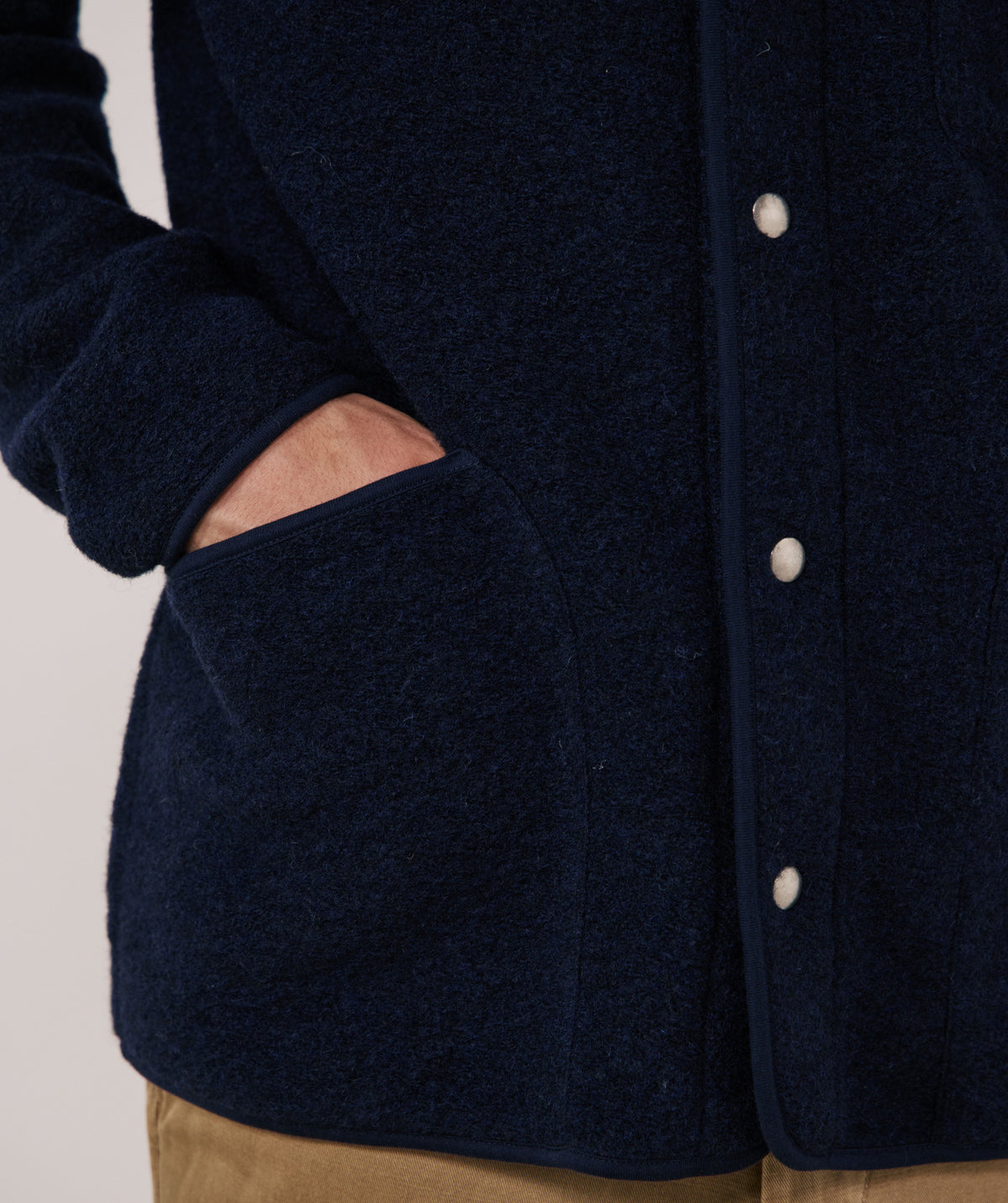 Hartford Fleece Jock Jacket Navy