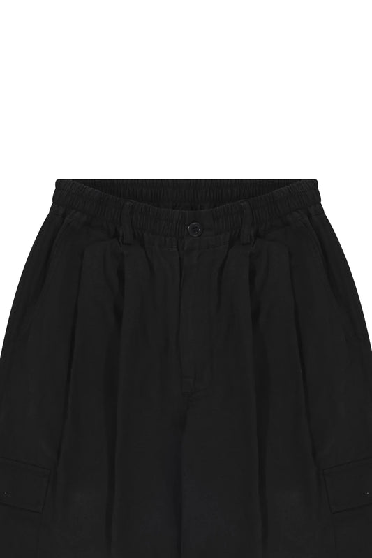 Kappy Cotton Cargo Pants Black