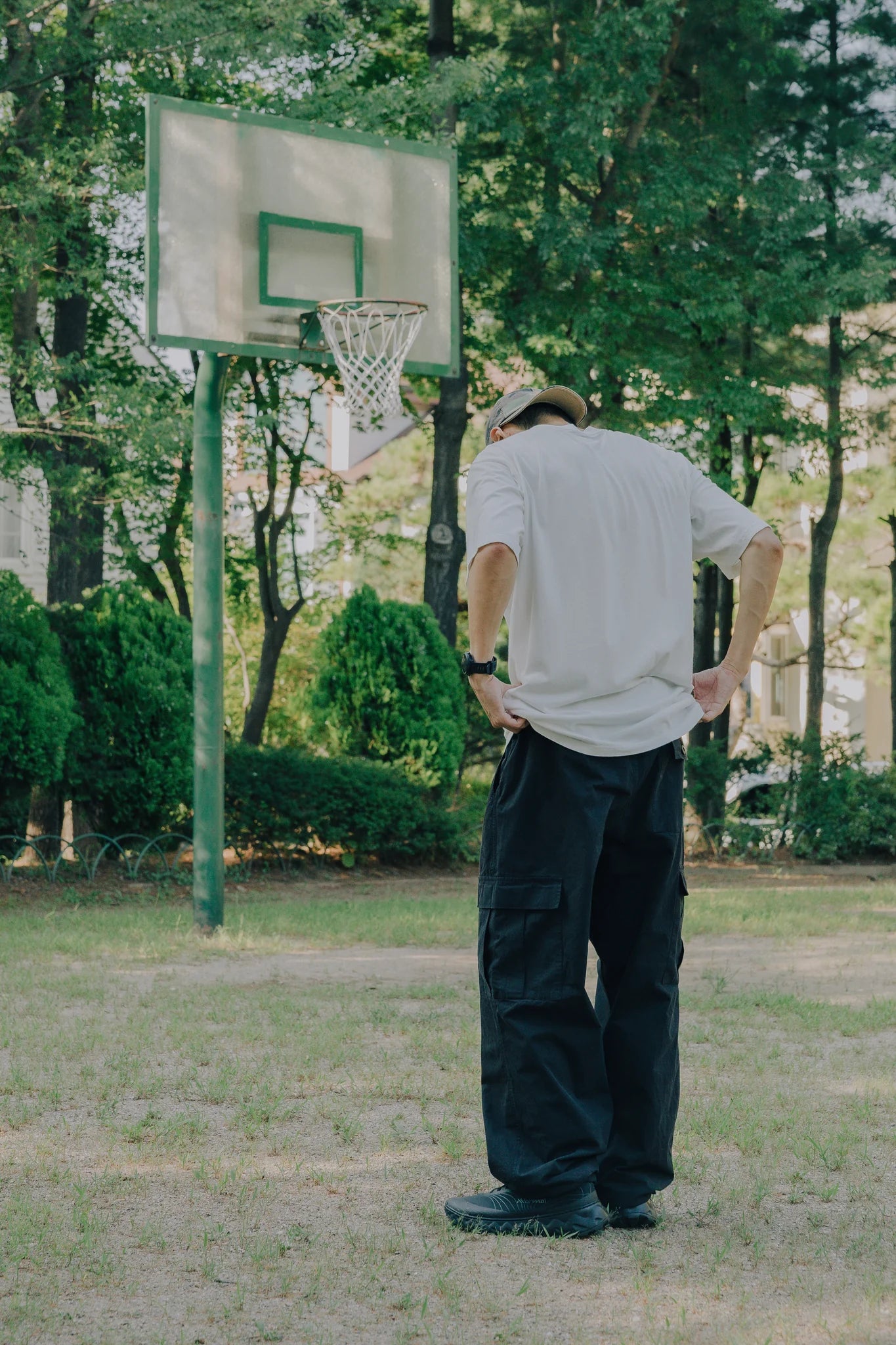 Kappy Cotton Cargo Pants Black