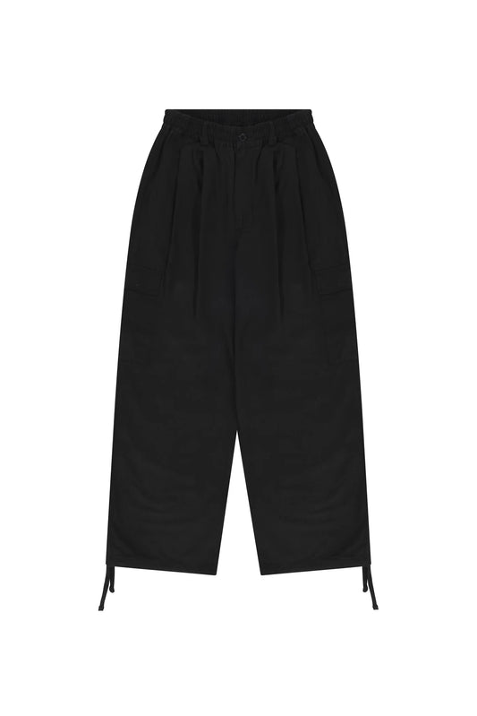Kappy Cotton Cargo Pants Black