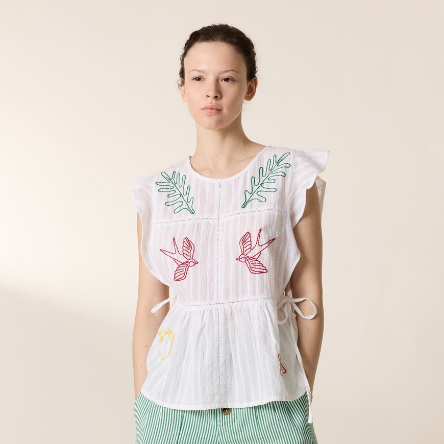 Leon & Harper Conor Blouse White