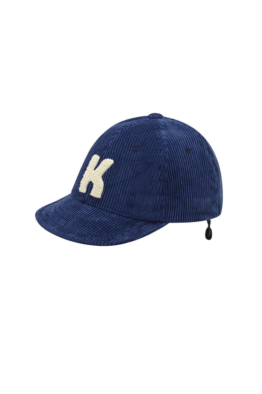 Kappy Corduroy Logo Cap Blue