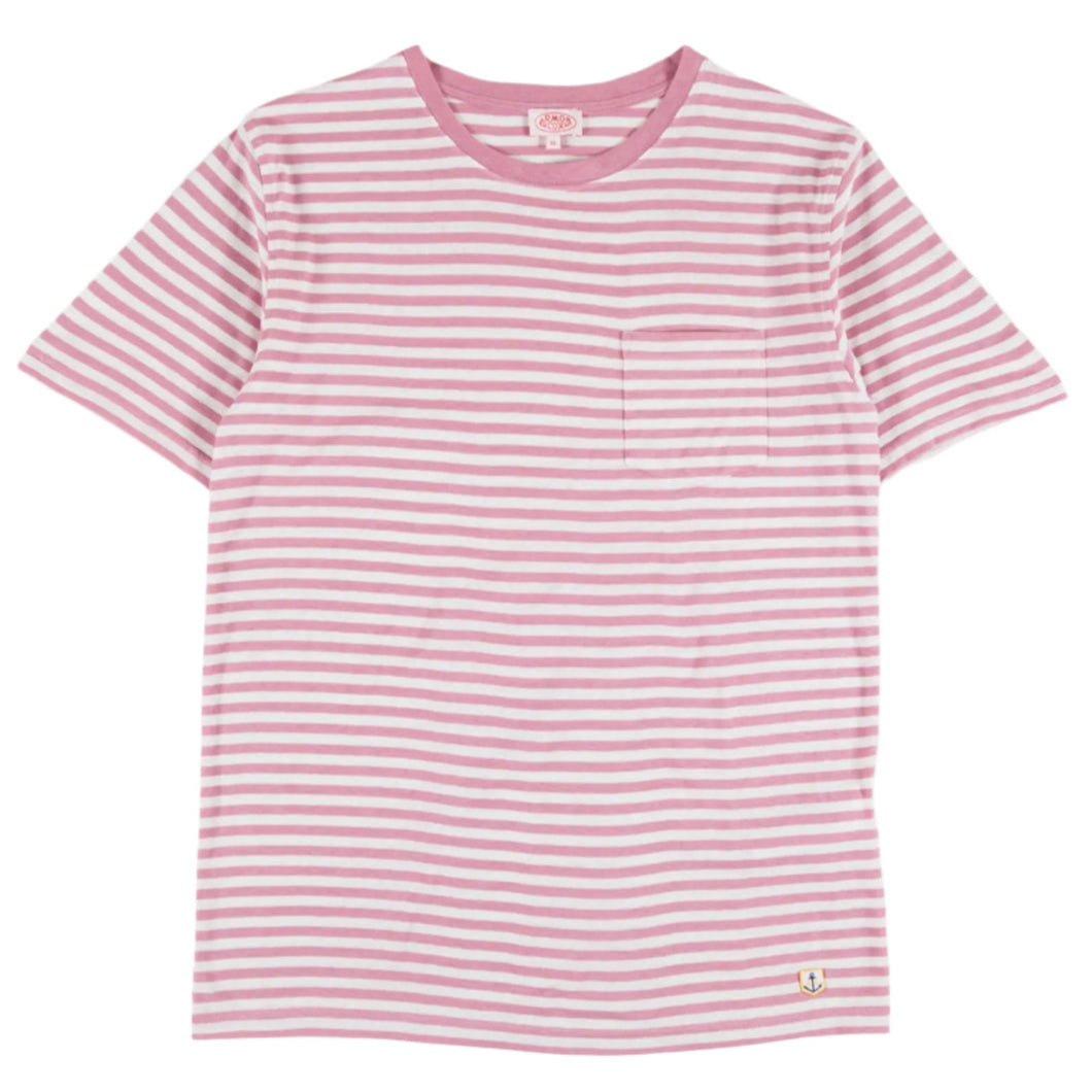 Armor Lux Striped T-Shirt Bubblegum / Nature