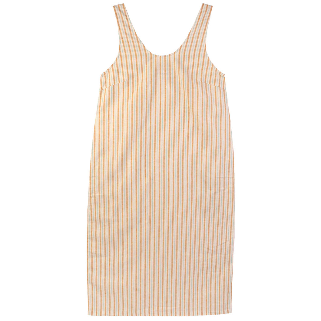 L.F. Markey Basic Linen Shift Dress Citrus Stripe