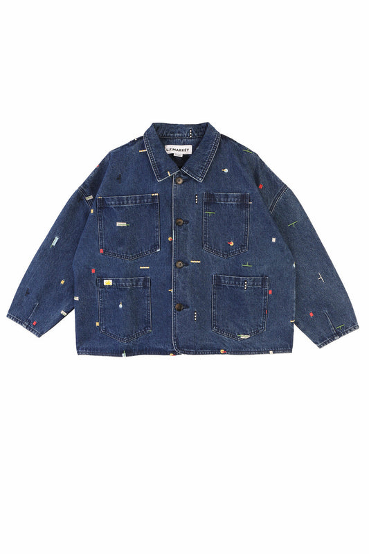 L.F.Markey Carson Chore Coat Puzzle Embroidery
