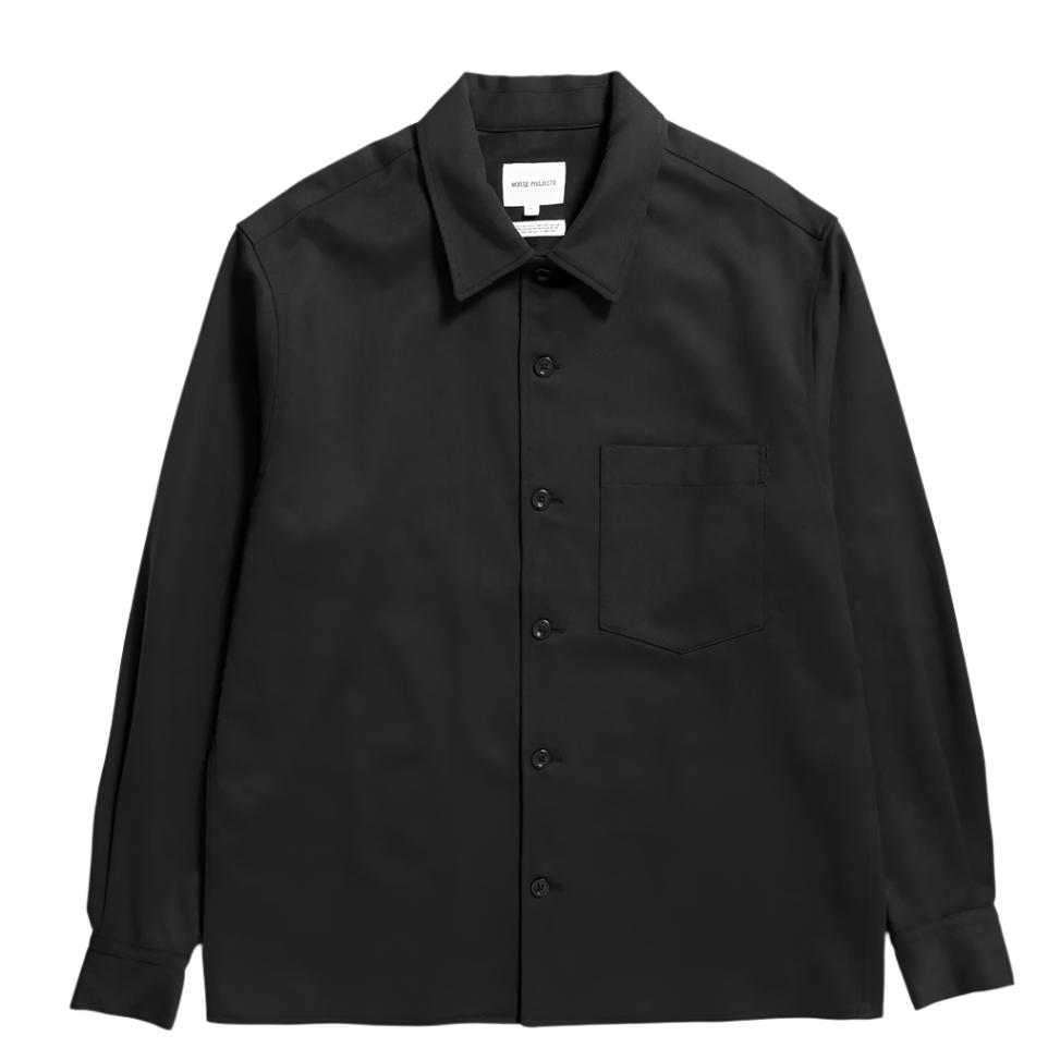 Norse Projects Carsten Cotton Wool LS Shirt Black