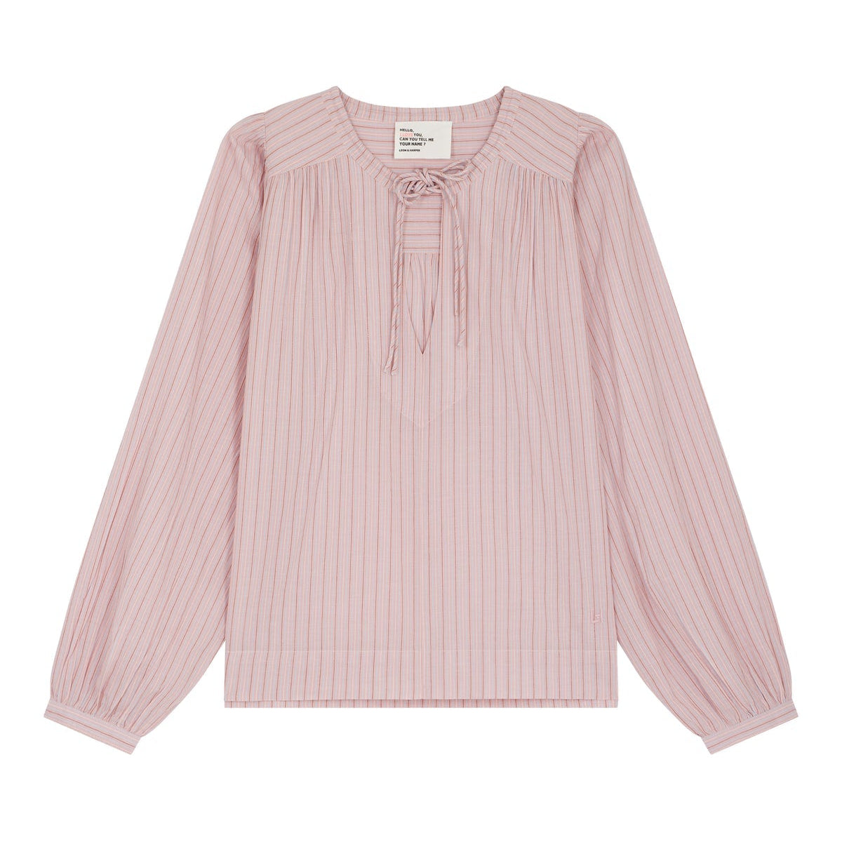 Leon & Harper Cem Striped Blouse Pink