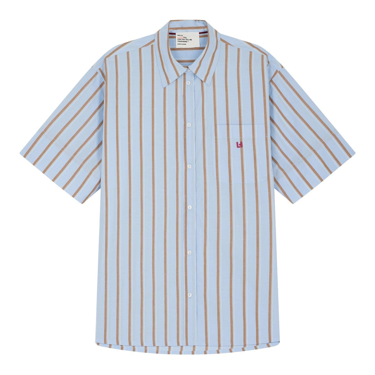 Leon & Harper Clay Striped Shirt Sky