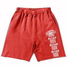 Load image into Gallery viewer, Aries Aged Ancient Column Sweatshort Red
