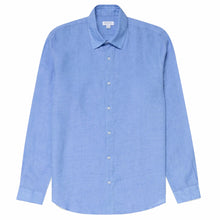 Load image into Gallery viewer, Sunspel Linen LS Shirt Cool Blue
