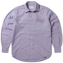 Load image into Gallery viewer, Aries Overdyed Oxford Stripe Shirt Lilac
