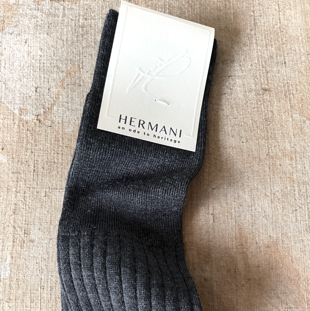 Hermani Cashmere-Silk Knee High D Grey