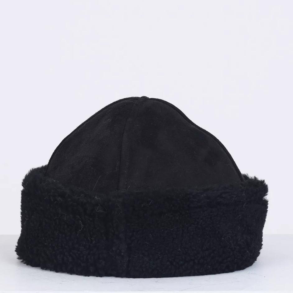 Cawley Studio Suede Back Curly Hair Cap Black