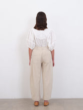 Load image into Gallery viewer, Cawley Studio Japanese Basket Weave Cotton Robyn Trousers Natural
