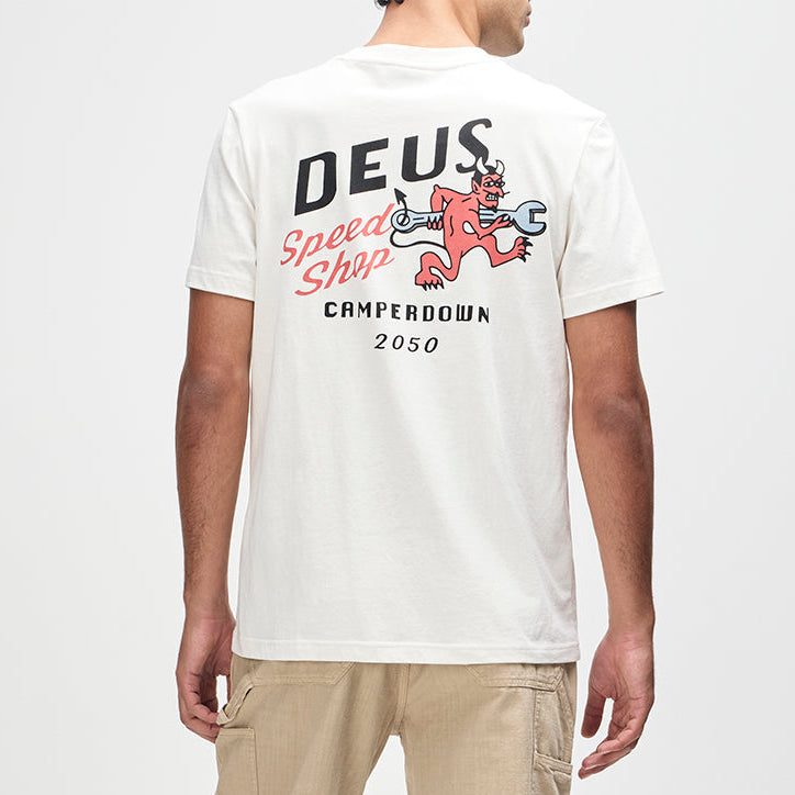 Deus Ex Machina Dogleg Tee Dirty White