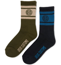 Load image into Gallery viewer, Deus Ex Machina Pill Logo Sock 2 Pack Multi
