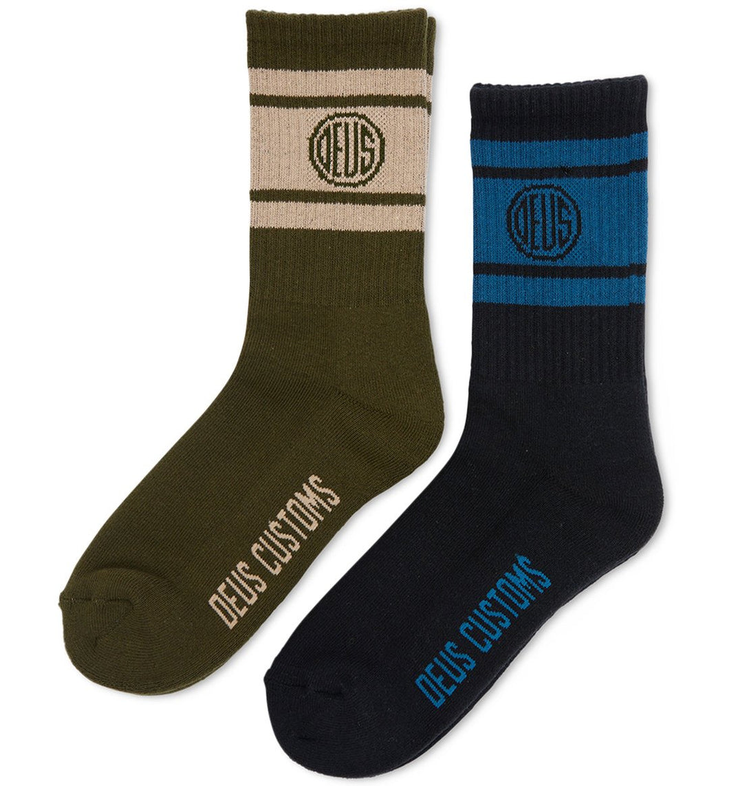 Deus Ex Machina Pill Logo Sock 2 Pack Multi