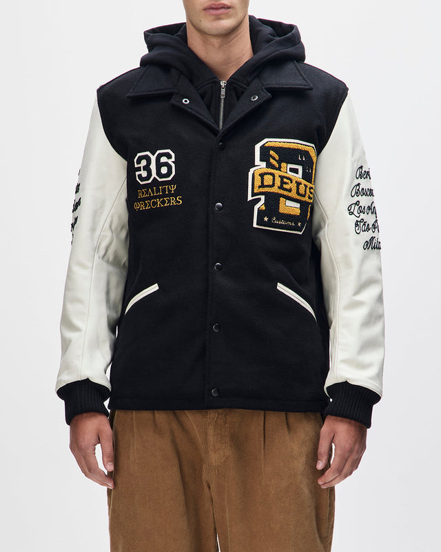 Deus Ex Machina Sourmug Coach Jacket Black / Whiter