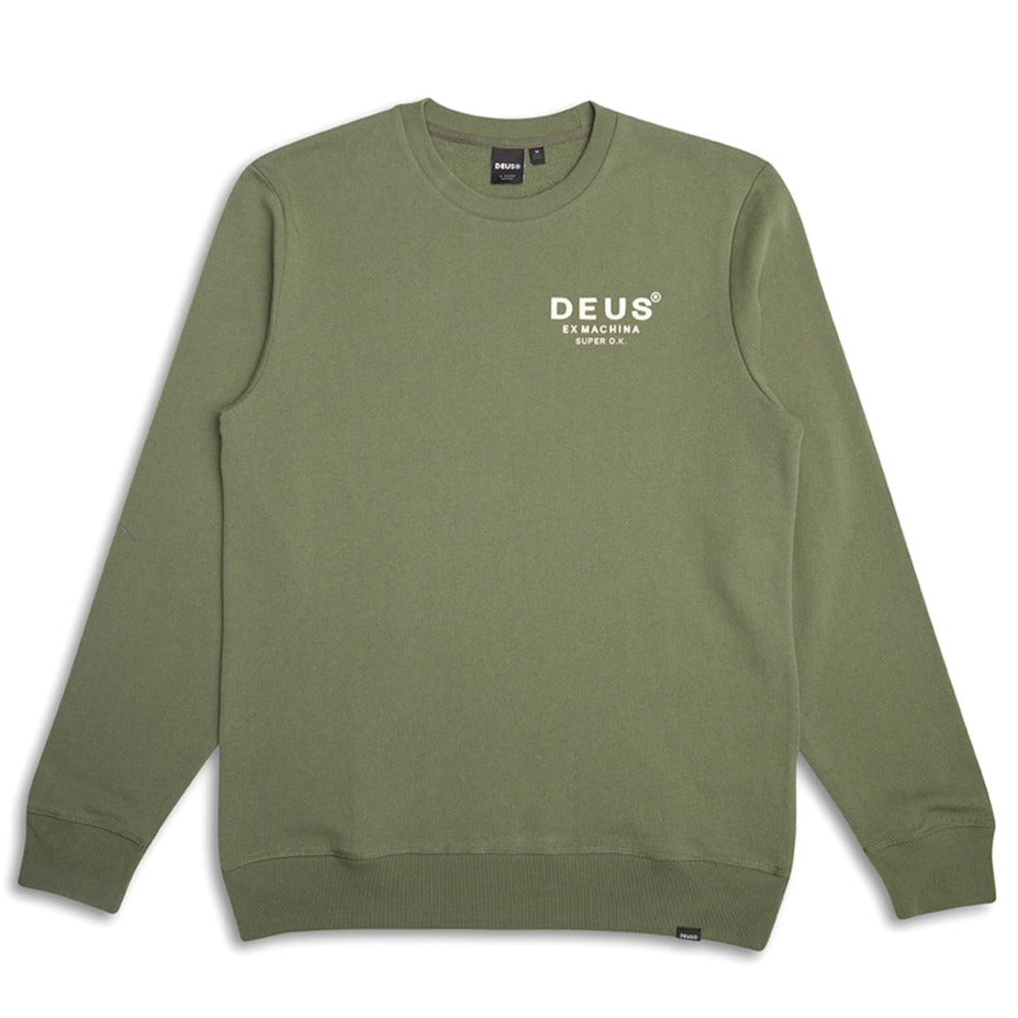 Deus Ex Machina Chatterbox Crew Lichen Green