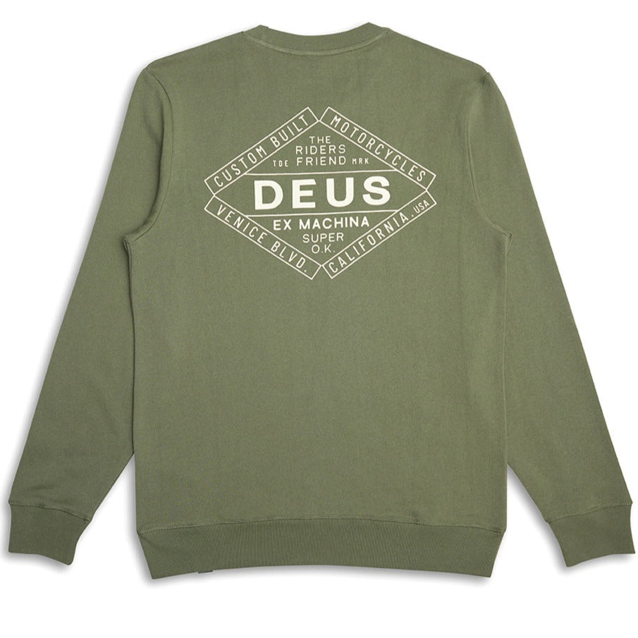 Deus Ex Machina Chatterbox Crew Lichen Green
